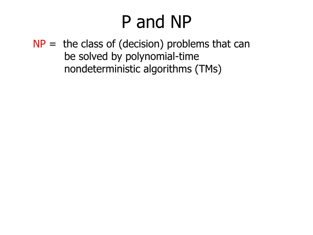 p and np