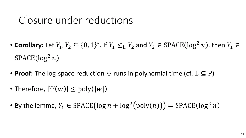 closure under reductions