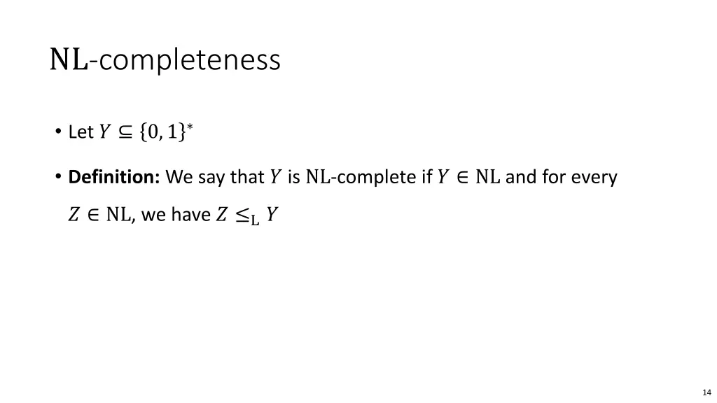 nl completeness