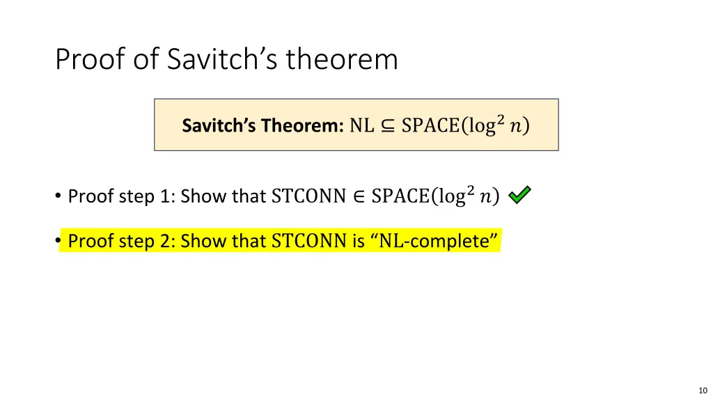 proof of savitch s theorem 1