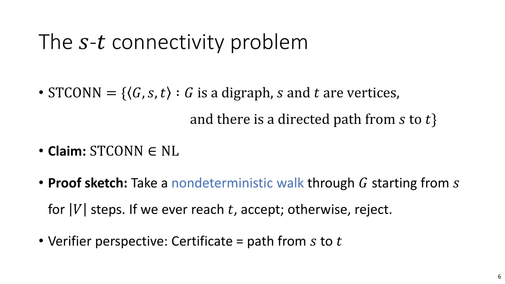 the connectivity problem