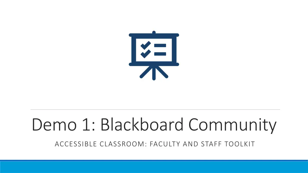 demo 1 blackboard community