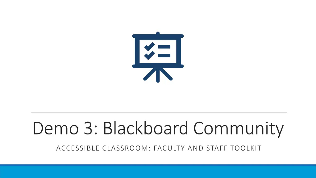 demo 3 blackboard community