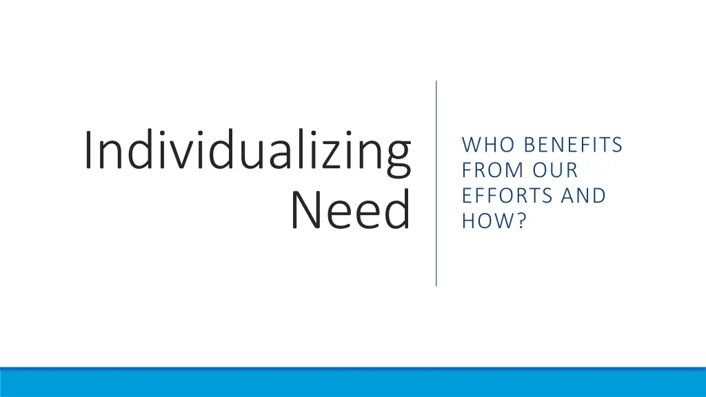 individualizing
