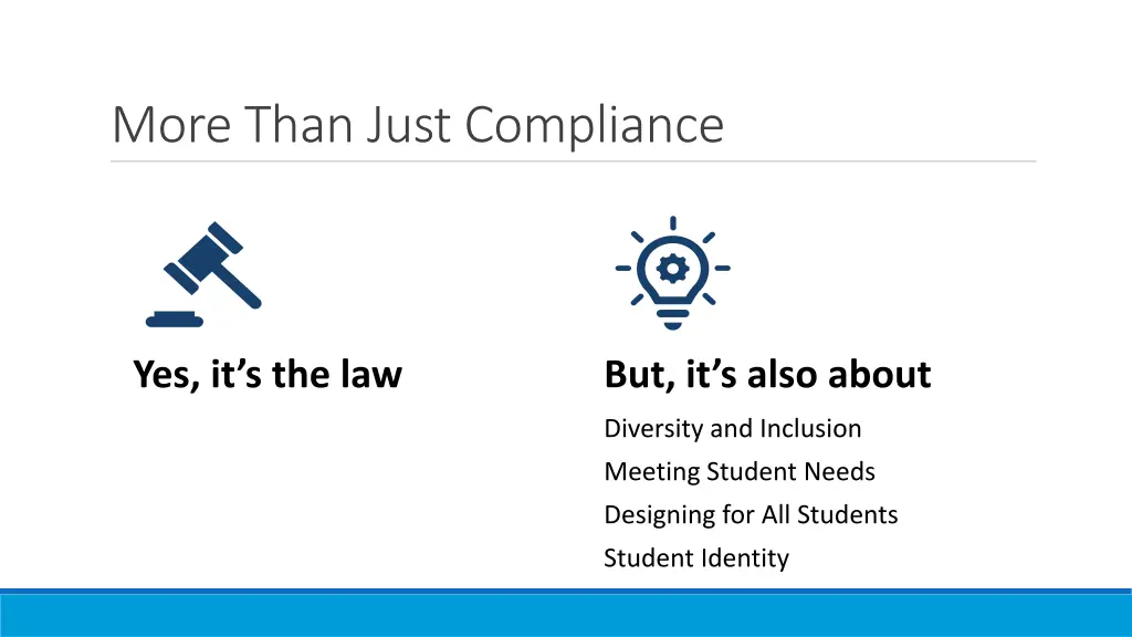 more than just compliance