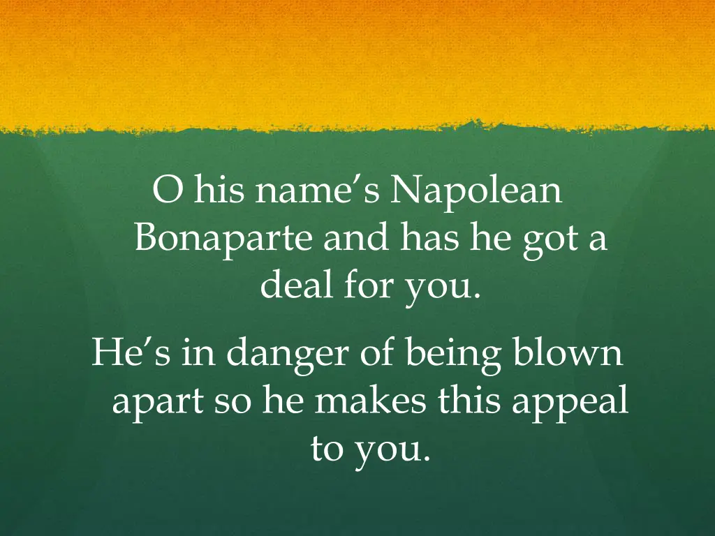 o his name s napolean bonaparte
