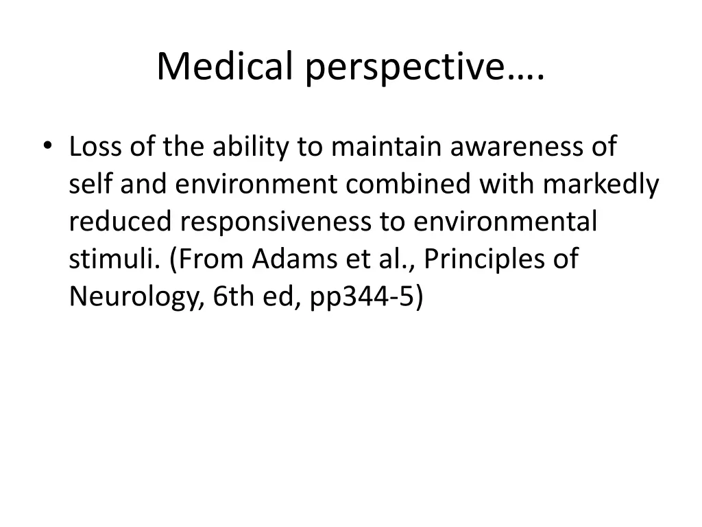 medical perspective
