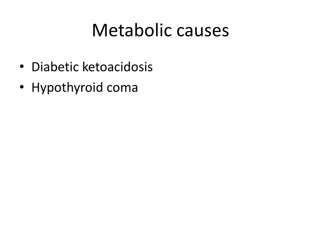 metabolic causes