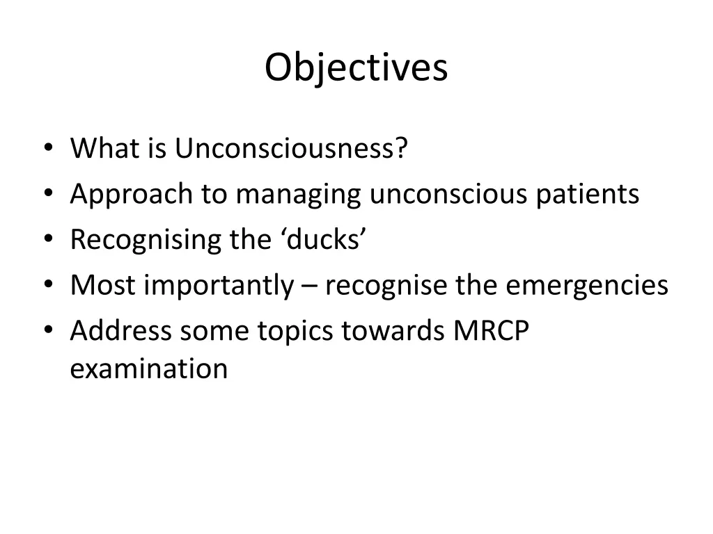 objectives 1
