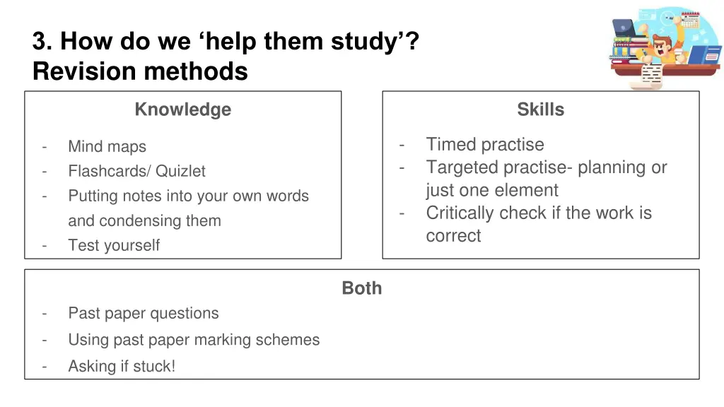 3 how do we help them study revision methods