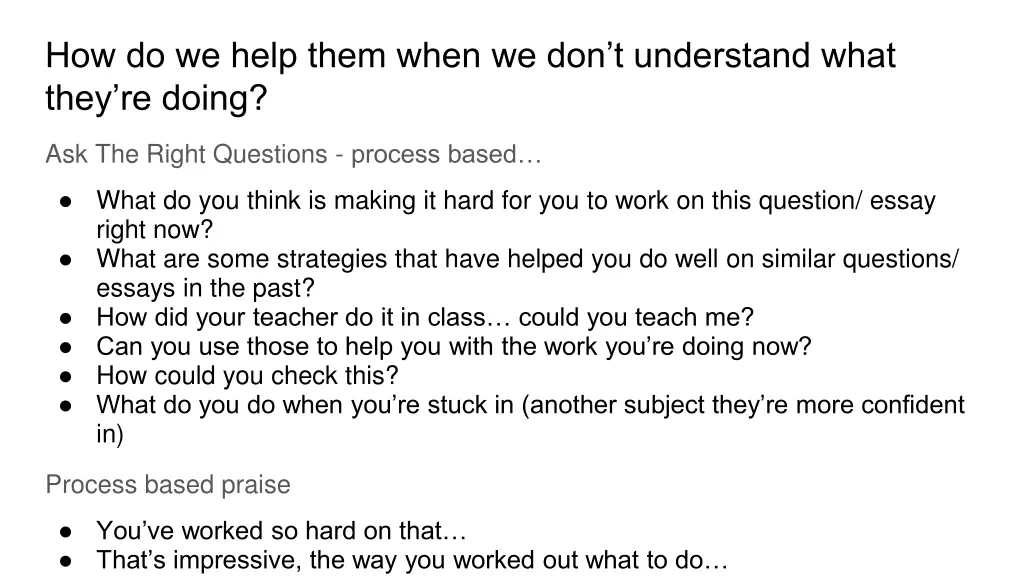 how do we help them when we don t understand what