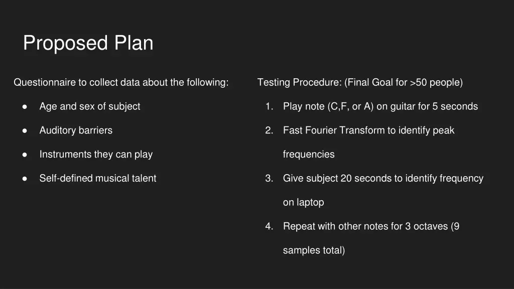 proposed plan