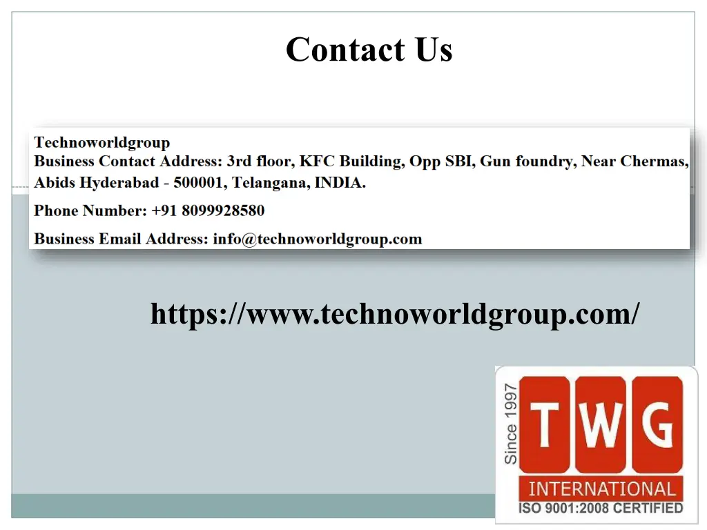 contact us