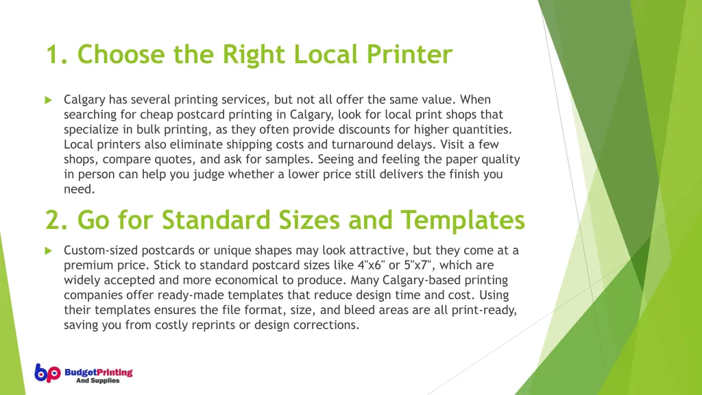 1 choose the right local printer