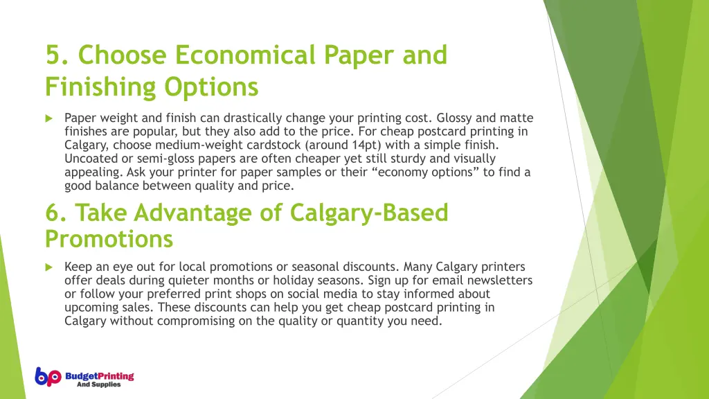 5 choose economical paper and finishing options
