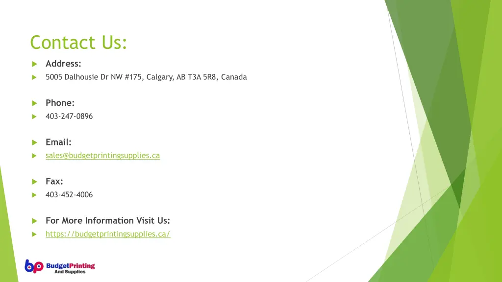 contact us