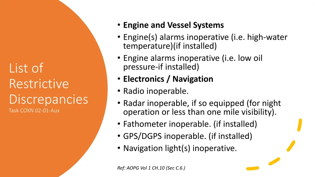 engine and vessel systems engine s alarms