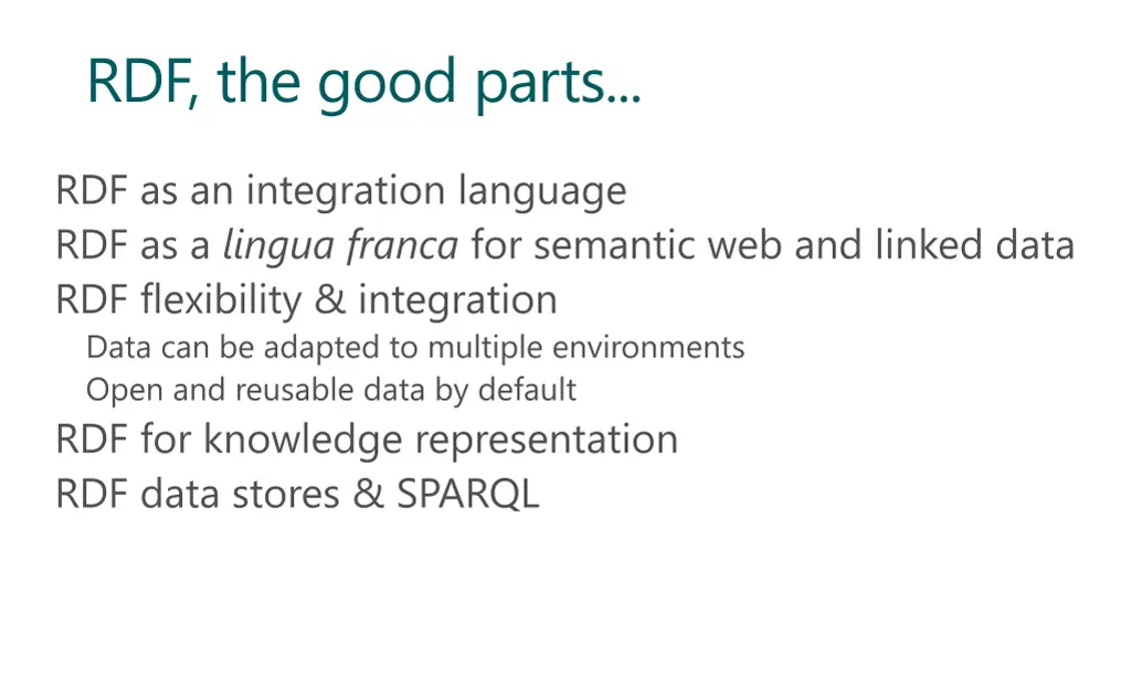 rdf the good parts