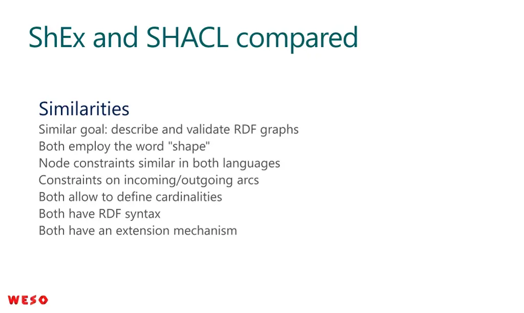 shex and shacl compared