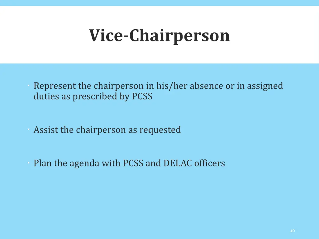 vice chairperson