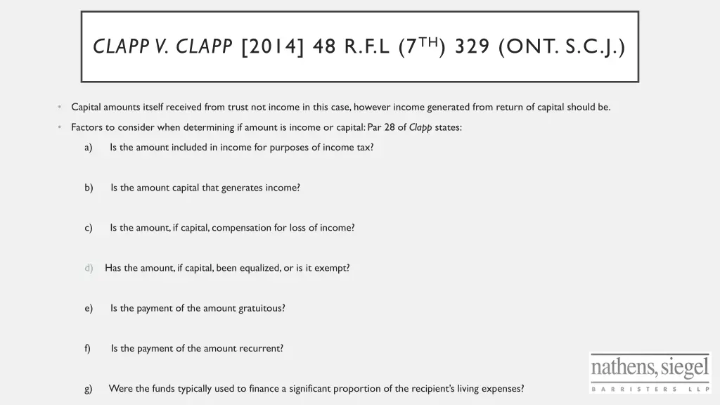 clapp v clapp 2014 48 r f l 7 th 329 ont s c j