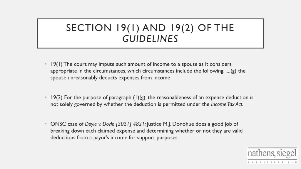 section 19 1 and 19 2 of the guidelines