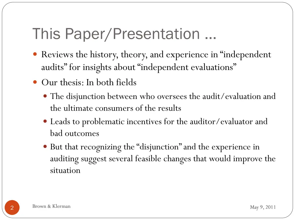 this paper presentation