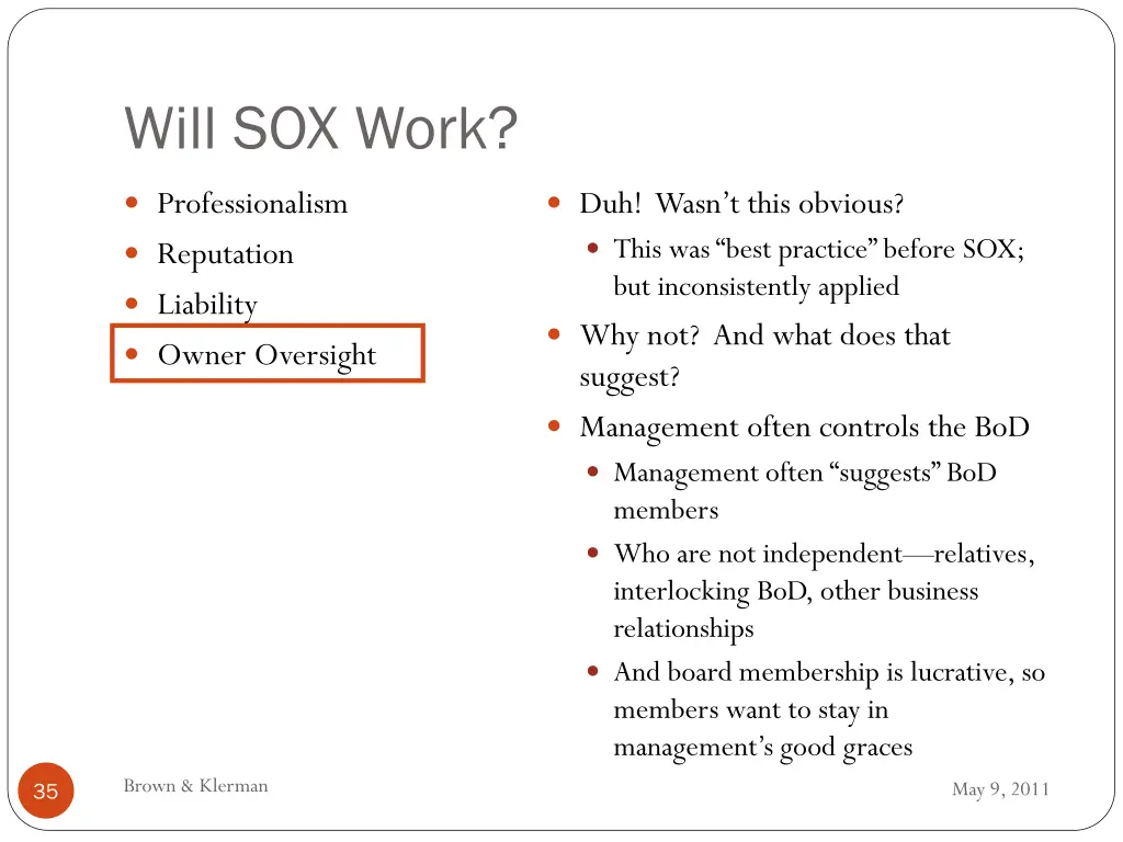 will sox work