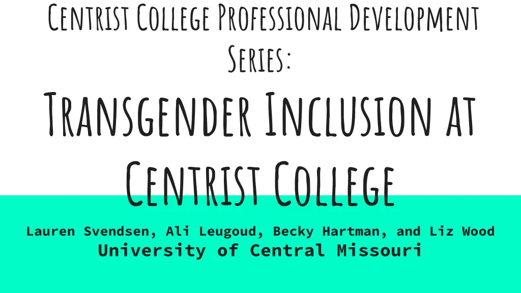 centrist college professional development series