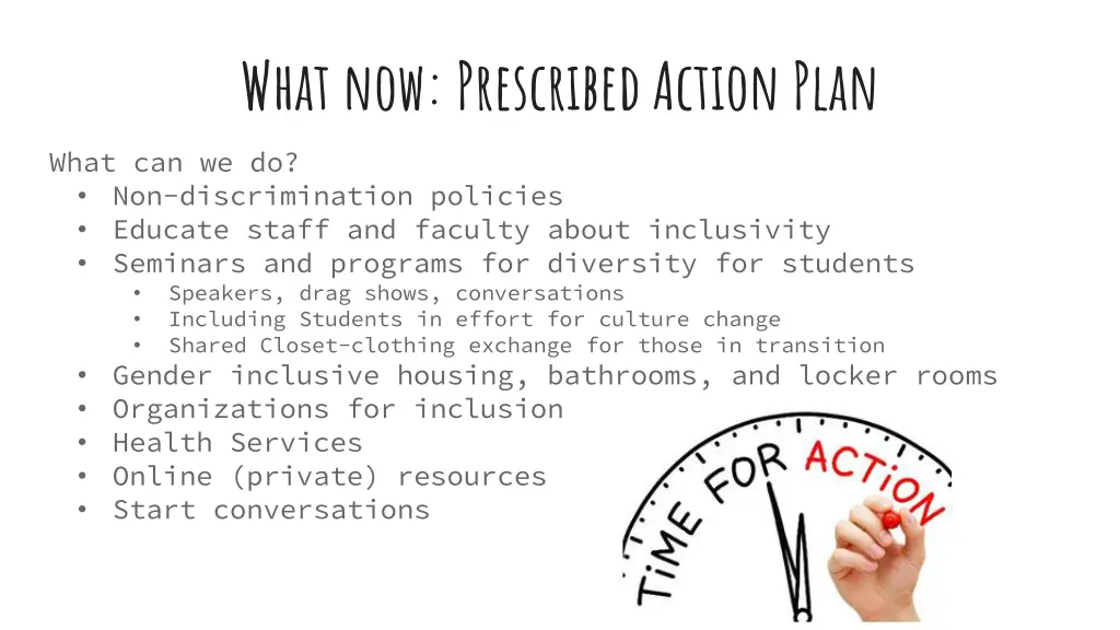 what now prescribed action plan