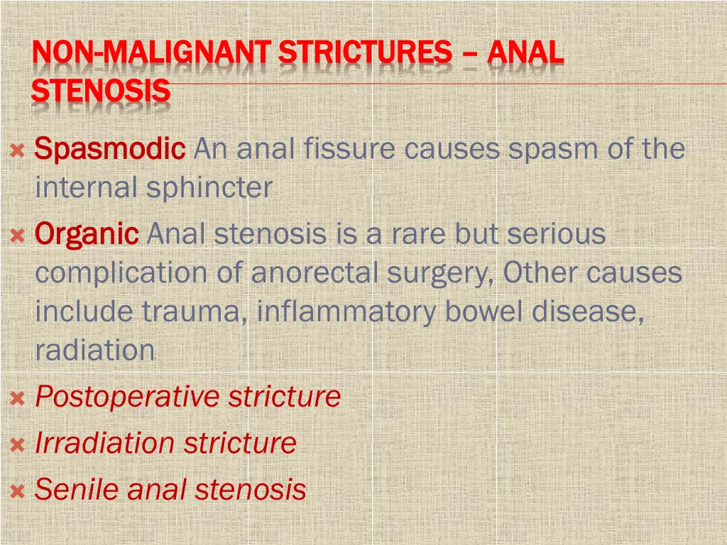 non non malignant strictures malignant strictures