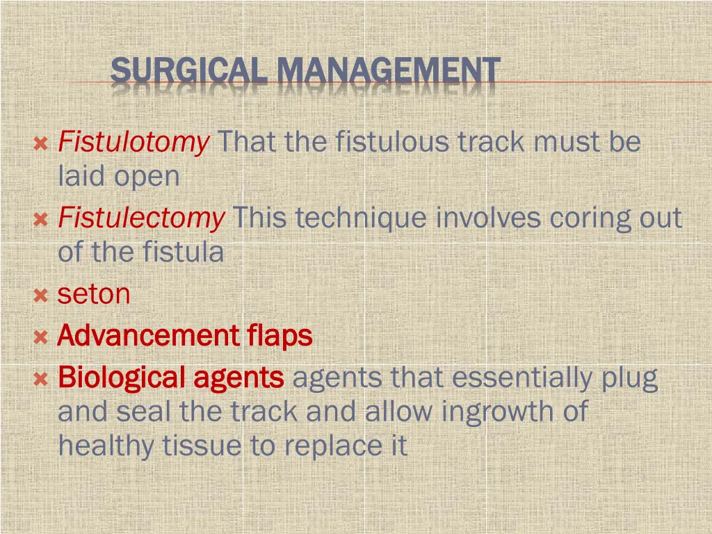 surgical management surgical management