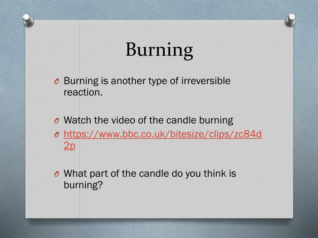 burning