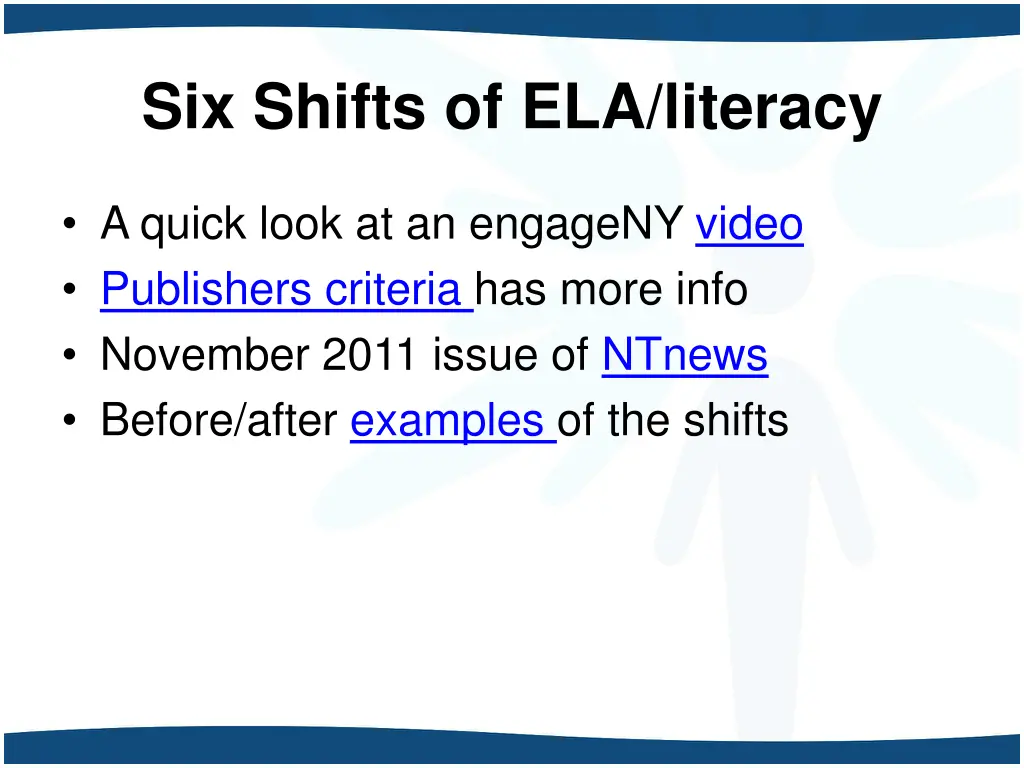 six shifts of ela literacy