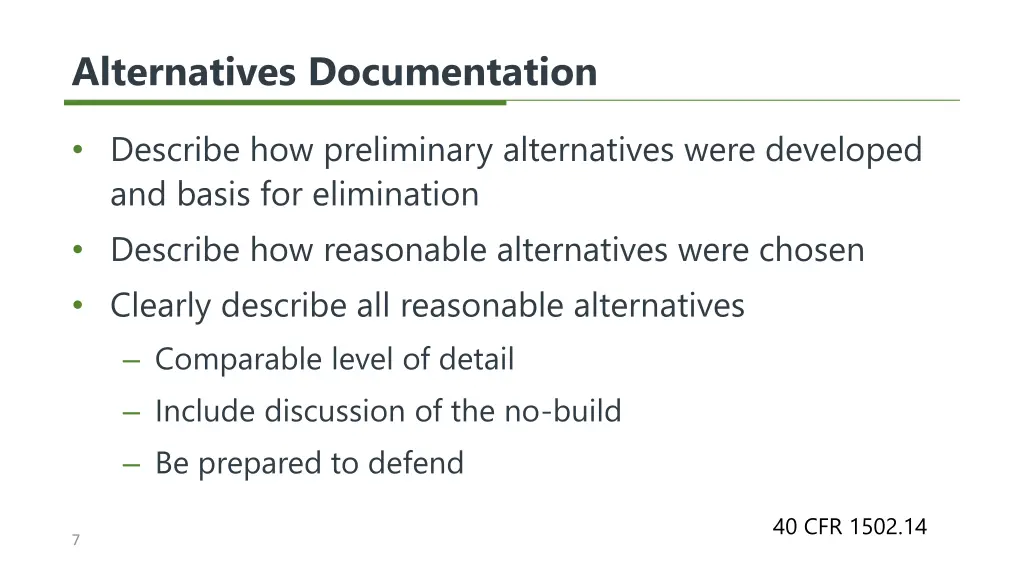 alternatives documentation