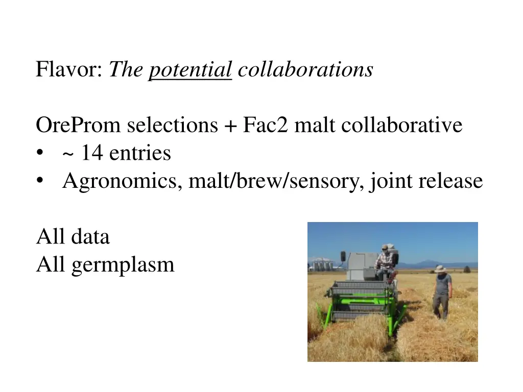 flavor the potential collaborations