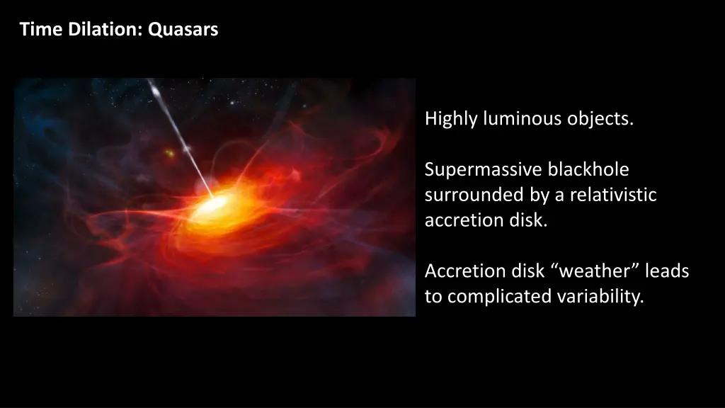 time dilation quasars