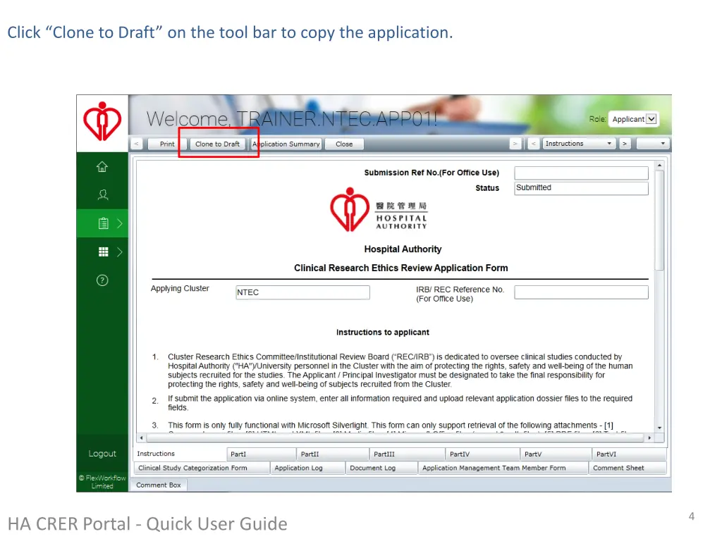 click clone to draft on the tool bar to copy