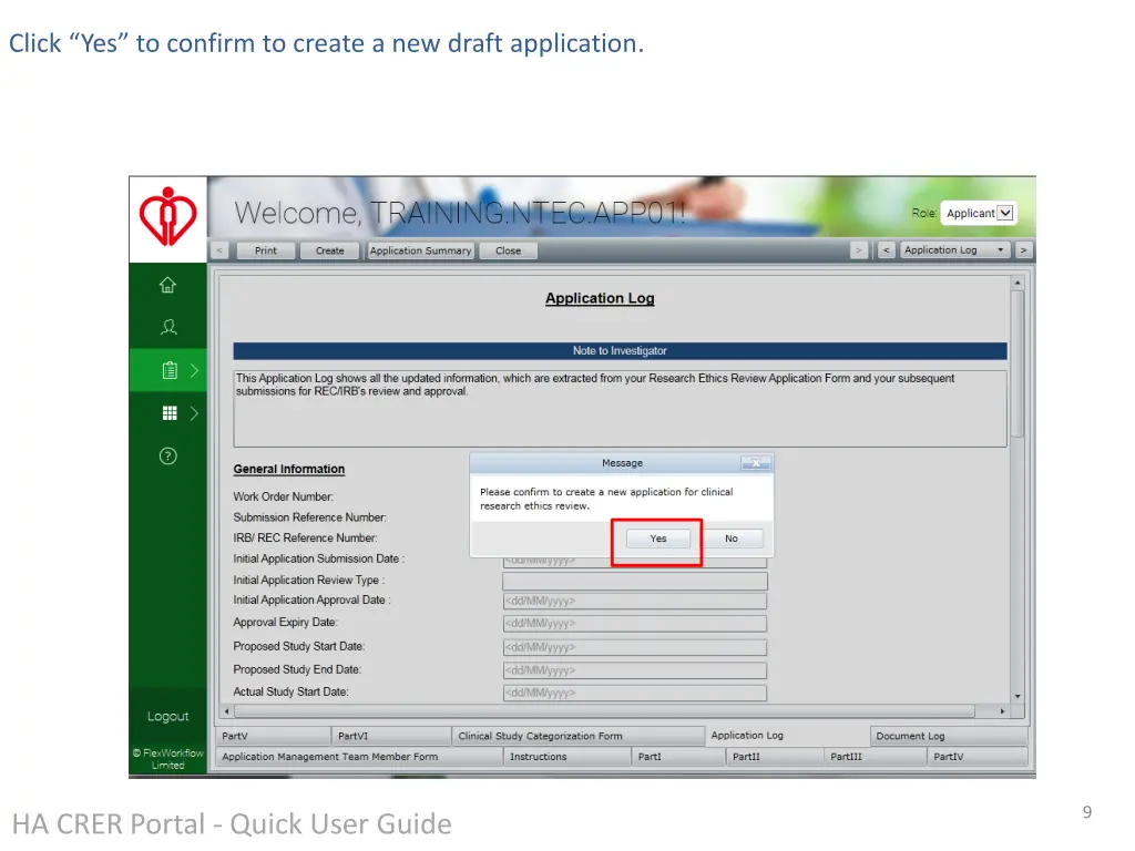 click yes to confirm to create a new draft