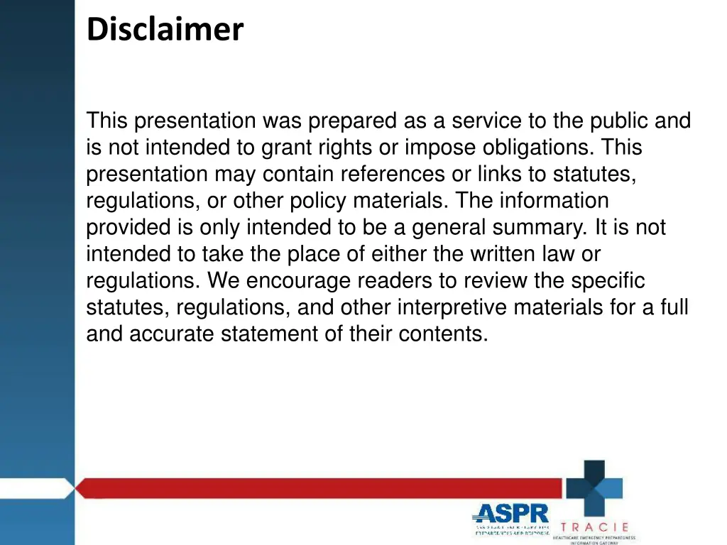 disclaimer