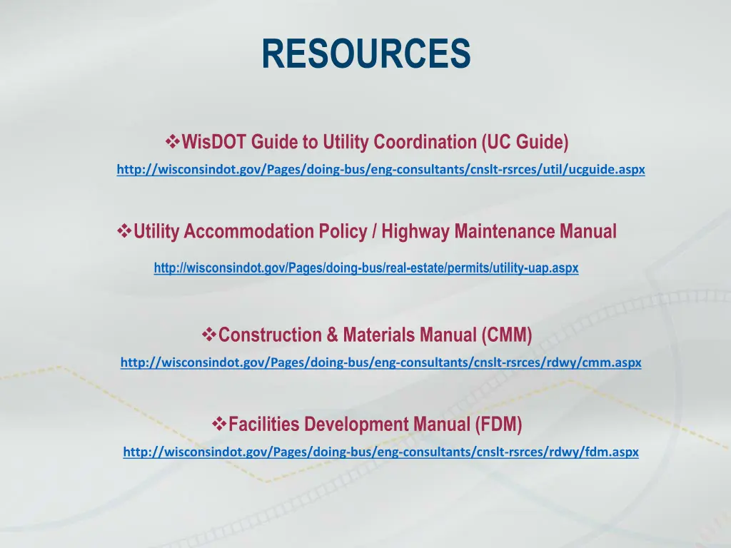 resources