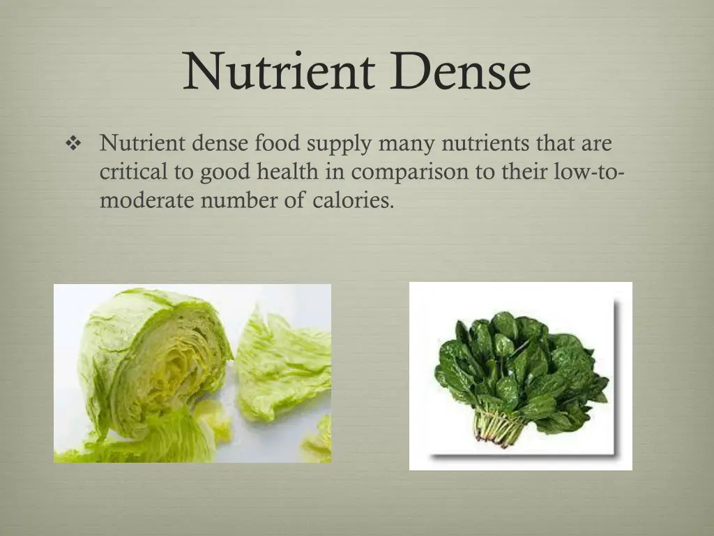 nutrient dense