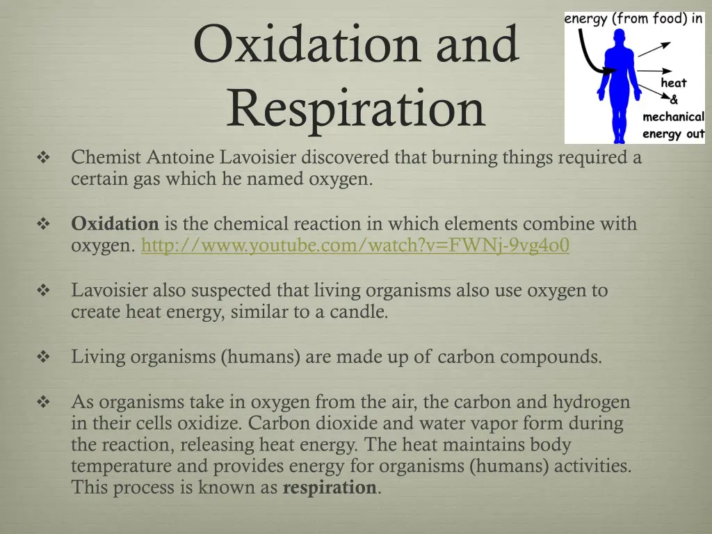 oxidation and respiration chemist antoine