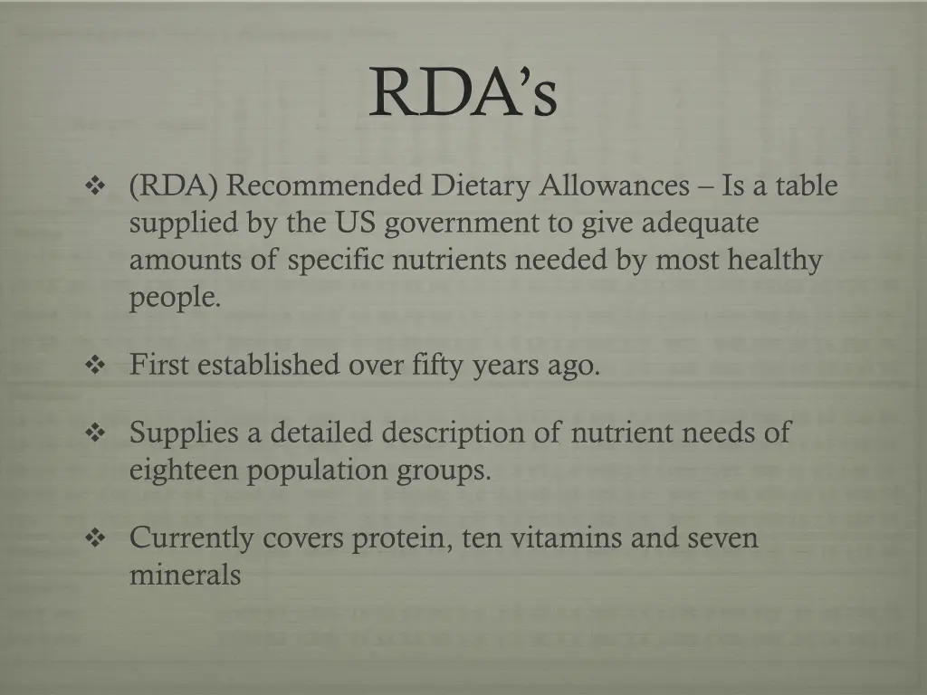 rda s