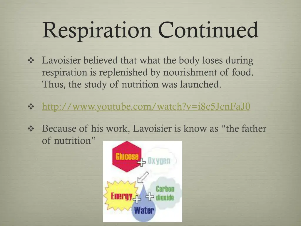 respiration continued
