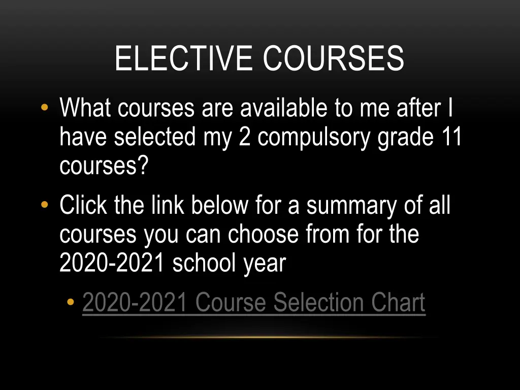 elective courses