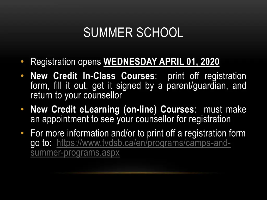 summer school