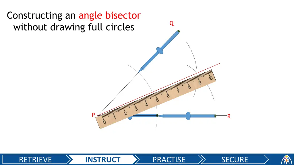constructing an angle bisector without drawing
