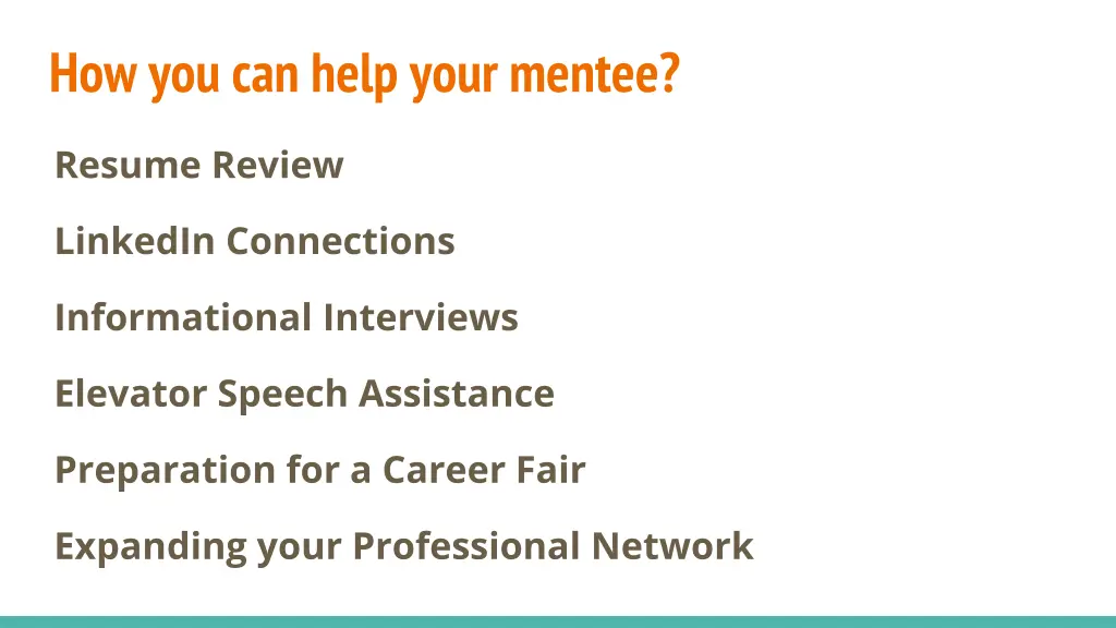 how you can help your mentee