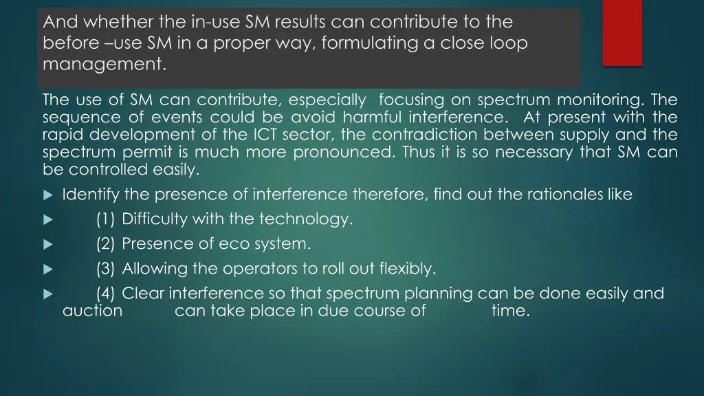 and whether the in use sm results can contribute